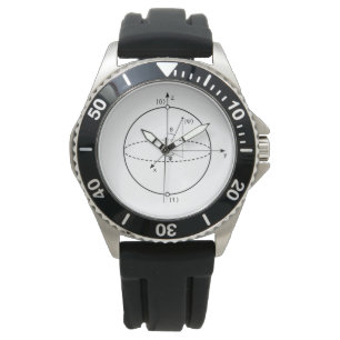 Bloch Bereich   Quantum biss (Qubit) Physik/Mathe Armbanduhr
