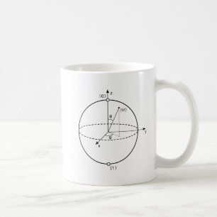 Bloch Bereich   Quantum biss (Qubit) Physik/Mathe Kaffeetasse