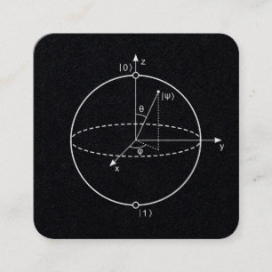 Bloch-Kugel Quantenbit (Qubit) Physik / Mathemat Quadratische Visitenkarte