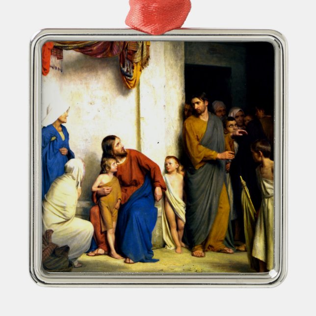 Bloch - Lass die kleinen Kinder auf mich Ornament Aus Metall (Vorne)