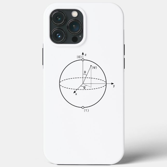 Bloch Sphere | Quantenbit (Qubit) Physik / Mathema Case-Mate iPhone Hülle (Rückseite)