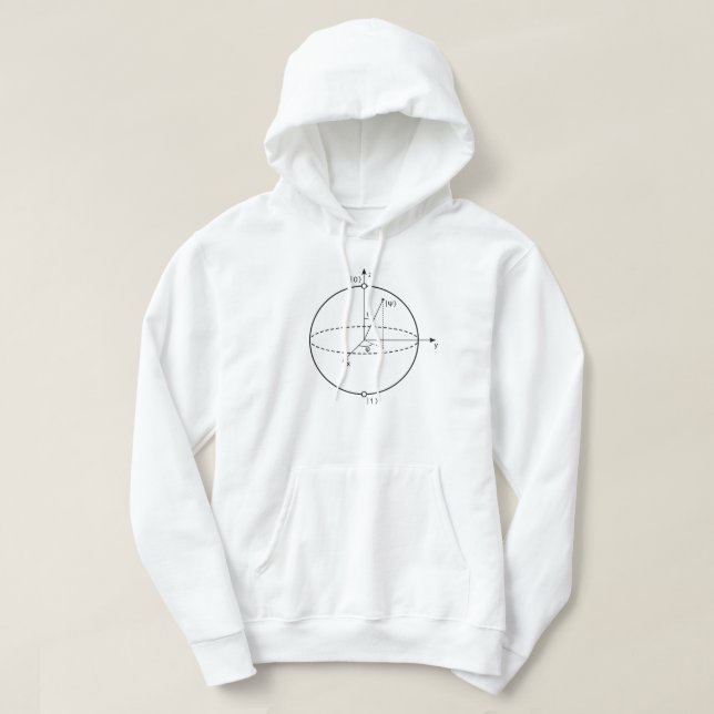 Bloch Sphere | Quantenbit (Qubit) Physik / Mathema Hoodie (Design vorne)