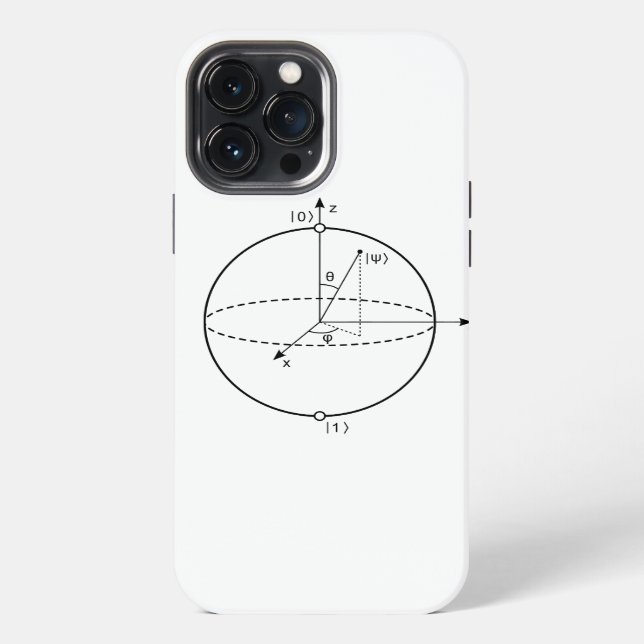 Bloch Sphere | Quantenbit (Qubit) Physik / Mathema iPhone Hülle (Rückseite)