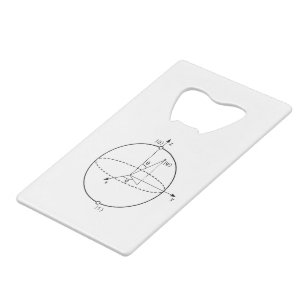 Bloch Sphere Quantenbit (Qubit) Physik / Mathema Kreditkartenflaschenöffner