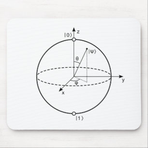 Bloch Sphere   Quantenbit (Qubit) Physik / Mathema Mousepad