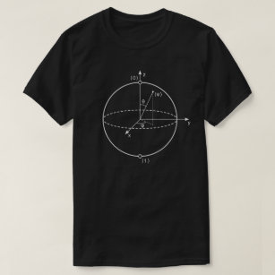 Bloch Sphere   Quantenbit (Qubit) Physik / Mathema T-Shirt