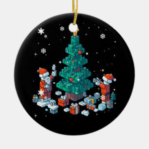 Block Brick Gebäude Abbildung Frohe Weihnachts Ma Keramik Ornament