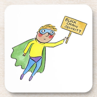 Block Chain Security Getränkeuntersetzer