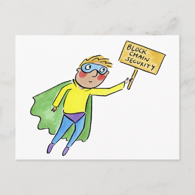 Block Chain Security Postkarte (Vorderseite)