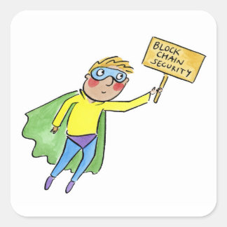 Block Chain Security Quadratischer Aufkleber