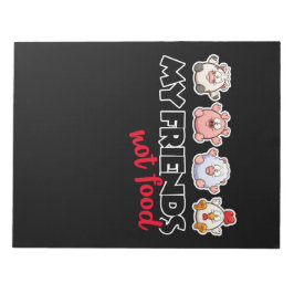 Block der Anmerkungen vegan Notizblock