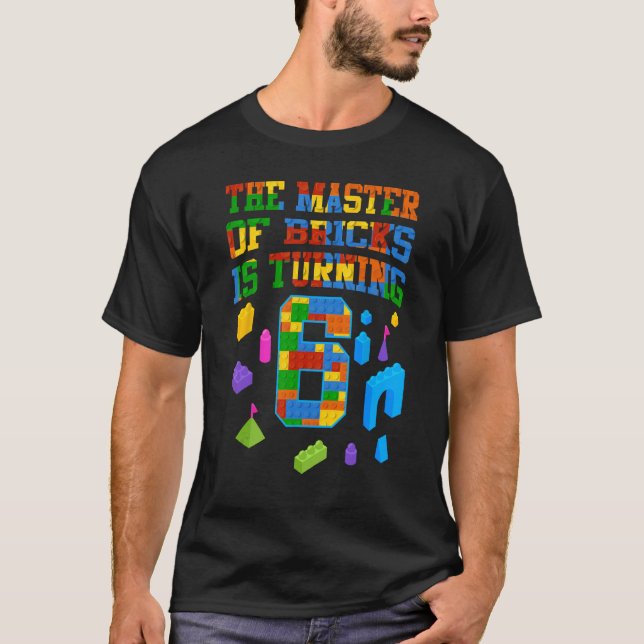 Block Gebäude Game Master of Bricks, 6 B T-Shirt (Vorderseite)