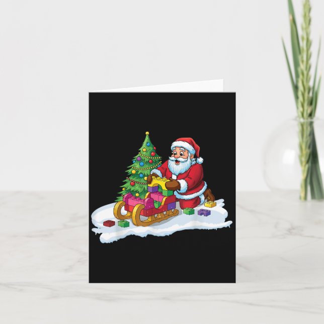 Block Gebäude Weihnachtsbauer Brick Master Sant Karte (Vorderseite)