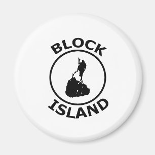 Block-Insel-Form innerhalb des Kreises Magnet