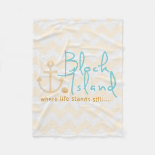 Block-Insel, in der Zeit noch steht Fleecedecke