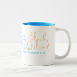 Block-Insel-SeeTasse Zweifarbige Tasse