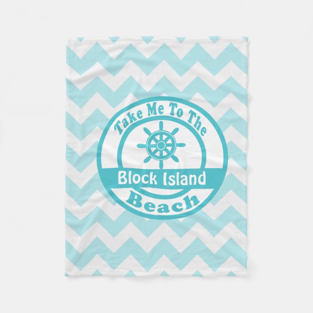 Block-Insel-Strand-Decke Fleecedecke (Vorderseite)