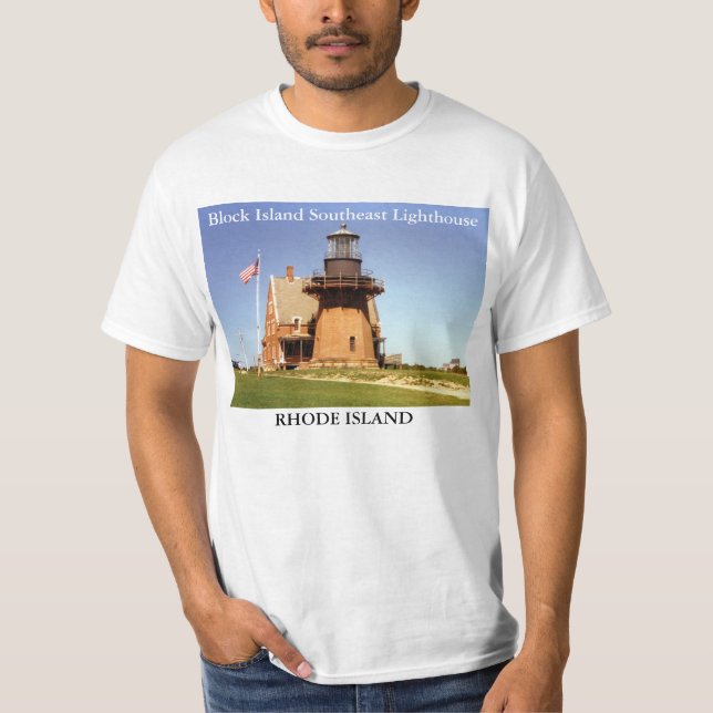 Block-Insel-Südostleuchtturm, RI T - Shirt (Vorderseite)