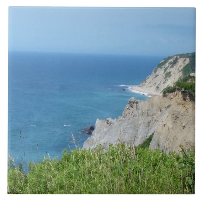 Block Island Bluffs - Block Island, Rhode Island Fliese (Vorderseite)