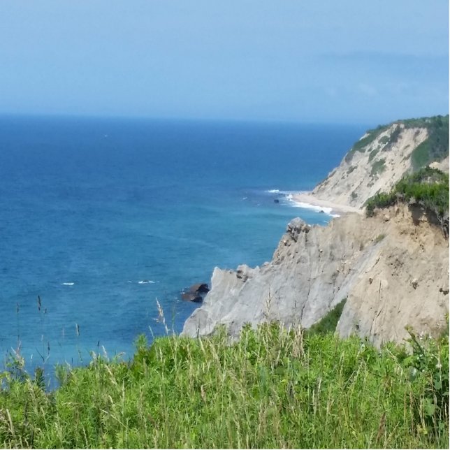 Block Island Bluffs - Block Island, Rhode Island Freistehende Fotoskulptur (Vorne)