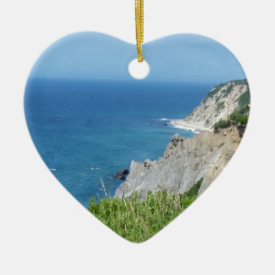 Block Island Bluffs - Block Island, Rhode Island Keramik Ornament