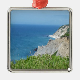 Block Island Bluffs - Block Island, Rhode Island Silbernes Ornament