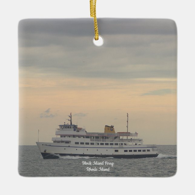Block Island Ferry Rhode Island Ornament  (Vorderseite)