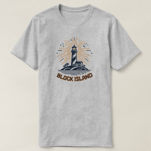 Block Island Leuchtturm Rhode Island Sonnenaufgang T-Shirt