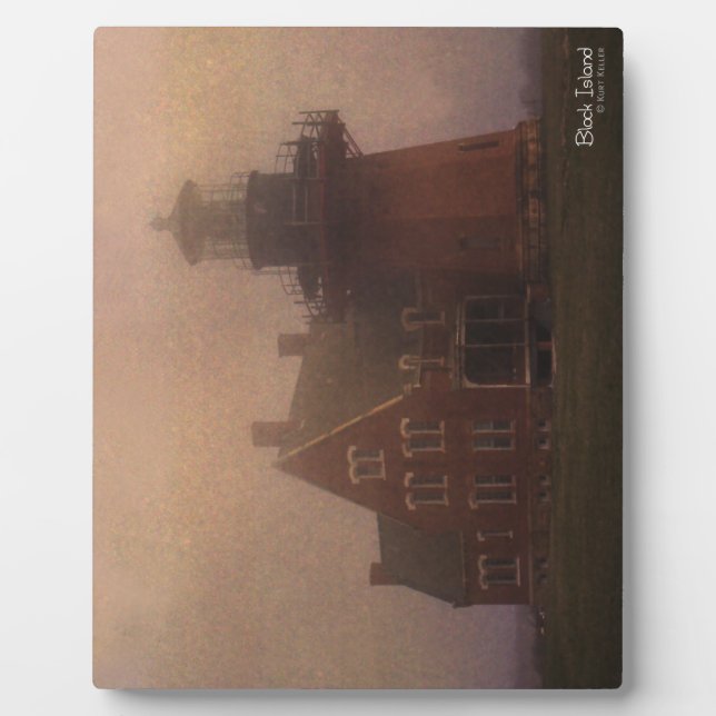 Block Island Lighthouse Fotoplatte (Vorderseite)
