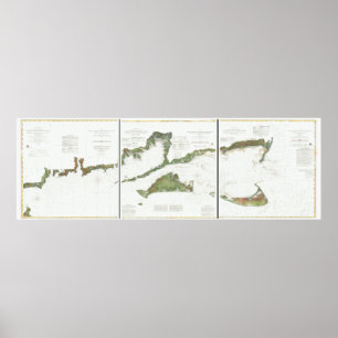 Block Island, Nantucket und Martha’s (png) Poster