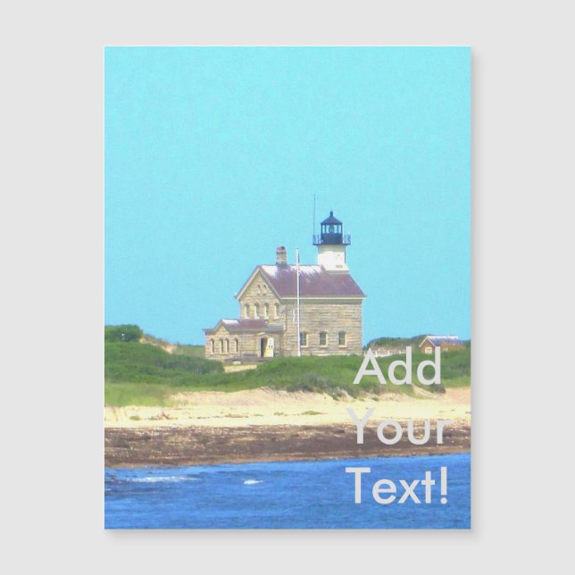 Block Island North Light Magnetkarte (Vorderseite)