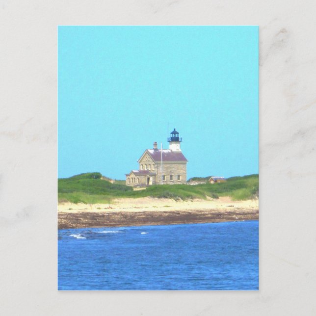 Block Island North Light Postkarte (Vorderseite)