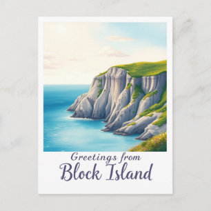 Block Island, Rhode Island – Inselklippen Postkarte