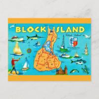 Block Island Rhode Island Postkarte