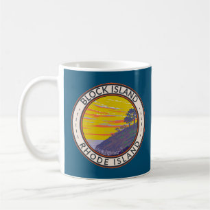 Block Island Rhode Island Reise Kunst Vintage Kaffeetasse