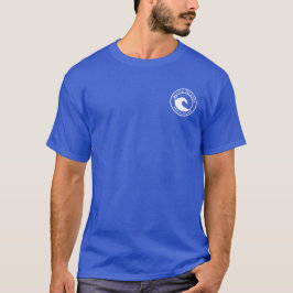 Block Island RI White Ocean Wave Circle Design T-Shirt