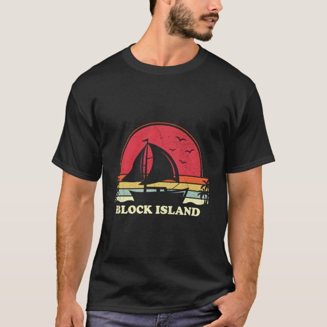 Block Island Sail Boat Boating Captain Sailor Sail T-Shirt (Vorderseite)