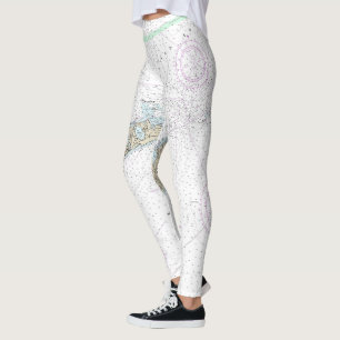 Block Island Sound and Approach Nautical Chart Leggings