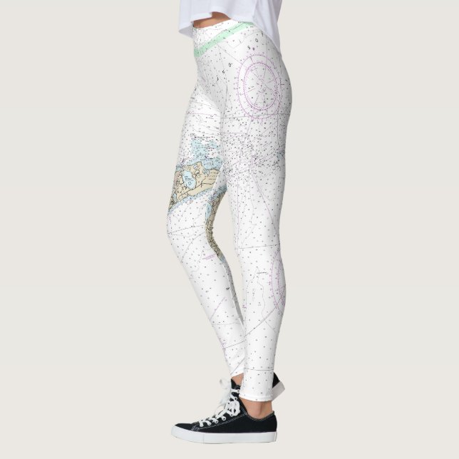 Block Island Sound and Approach Nautical Chart Leggings (Links)