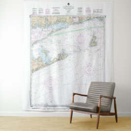 Block Island Sound and Approach Nautical Chart Wandteppich
