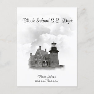 Block Island South East Light, Rhode Island Postkarte