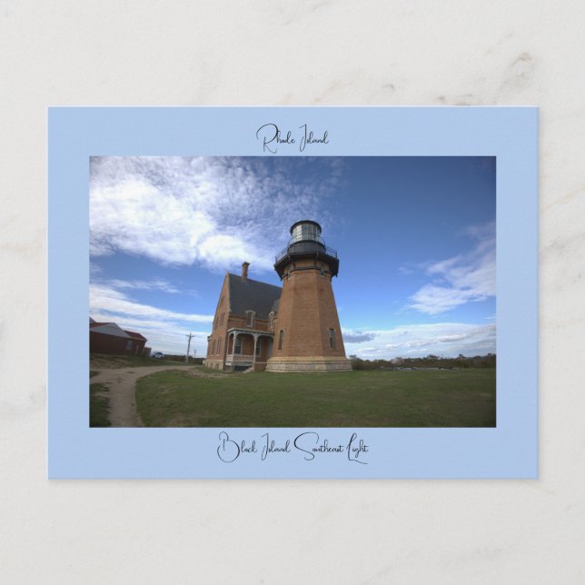 Block Island Southeast Light Postcard Postkarte (Vorderseite)