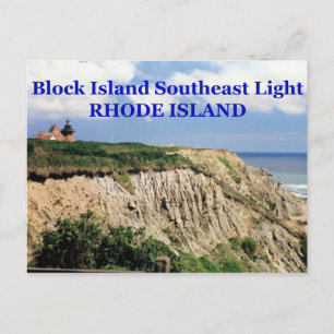 Block Island Southeast Lighthouse, RI Postcard Postkarte