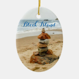 Block Island Stone Cairn Ornament