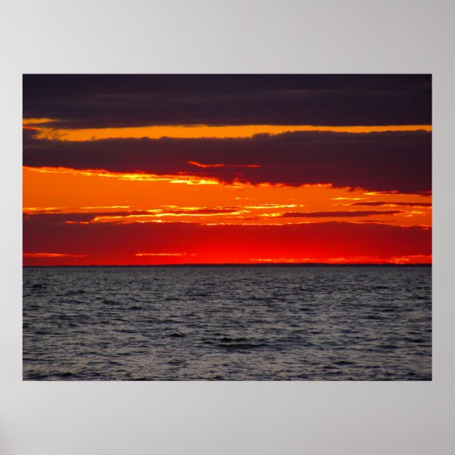 Block Island Sunset Ocean Poster (Vorne)