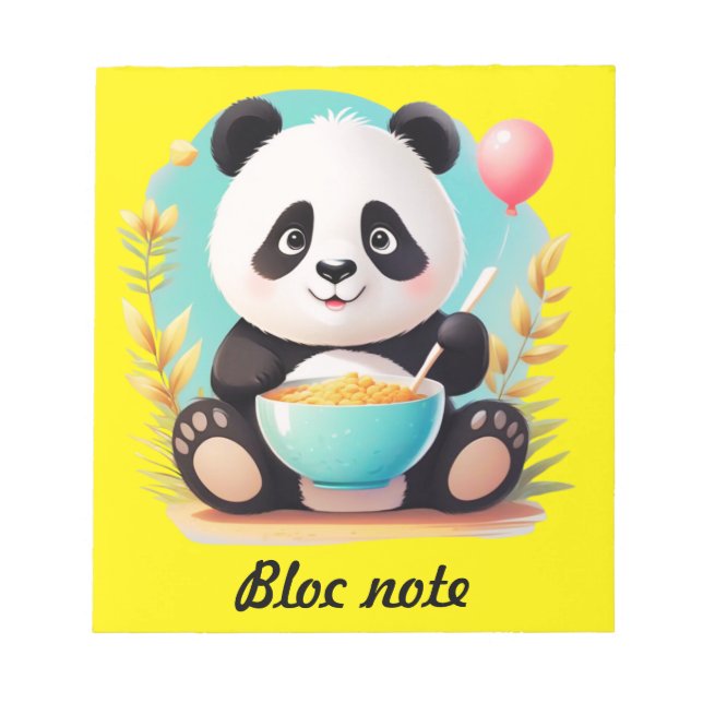 Block Note Panda Notizblock (Vorderseite)