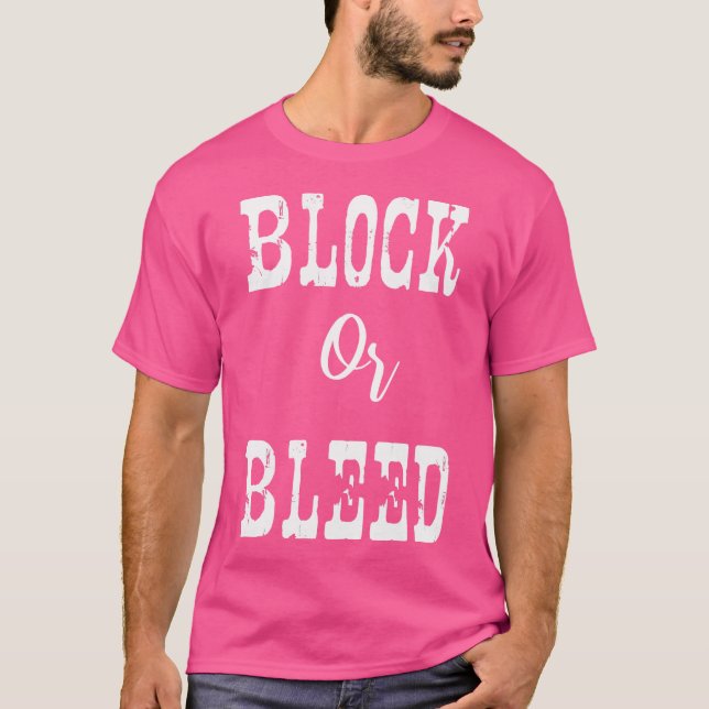 Block oder blutender Volleyball T-Shirt (Vorderseite)