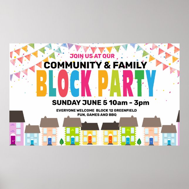BLOCK-PARTY-Banner Poster (Vorne)
