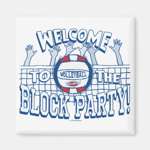 Block-Party-Volleyball durch Mudge Studios Magnet