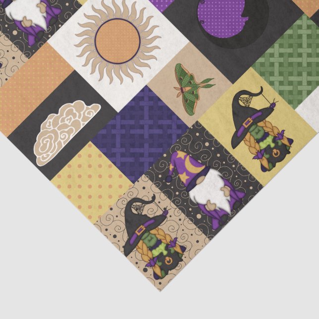 Block-Patchwork (Sonnenkorona) Seidenpapier (Ausschnitt)